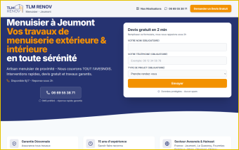 Site web vitrine d'un artisan menuisier