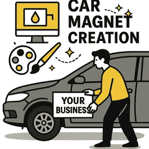 magnet publicitaire pour voiture