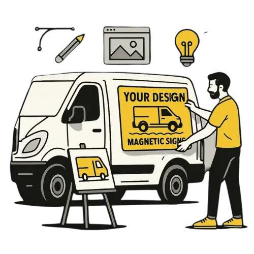 magnet grand format pour utilitaire ou camionnette