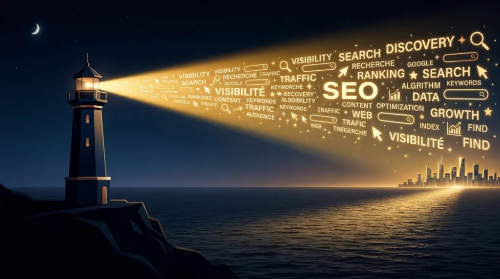 Tous les sites créés par BeeClickable, agence web pour petites entreprises, intègrent dès le départ les bonnes pratiques du référencement naturel (SEO).