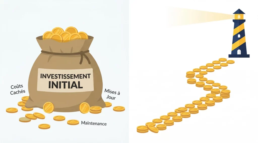 Combien coute un site vitrine : Pour un indépendant cherchant simplicité et budget maîtrisé, l’abonnement est souvent plus pertinent. 